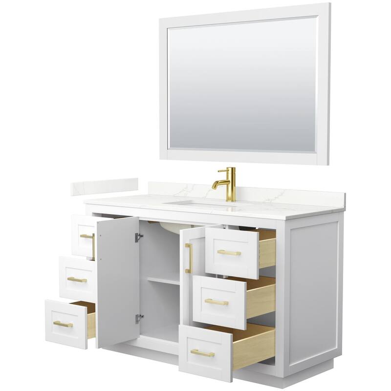 Wyndham Collection WCF292954S-QTZ-UNSM46 Miranda 54" Free Standing