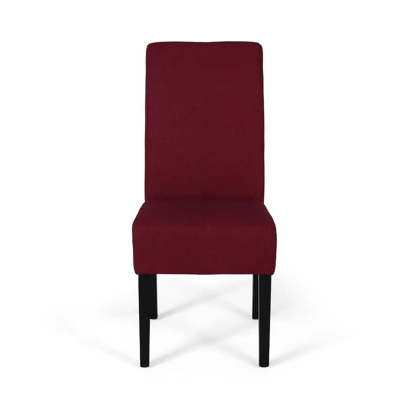 Dining Room Chairs Set of 2, Accent Chairs Upholstered Fabric Side Kitchen Chairs with Solid Wood Legs and Padded Seat