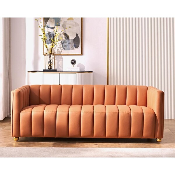 Channel Tufted Glam Indoor Living Room Sofa