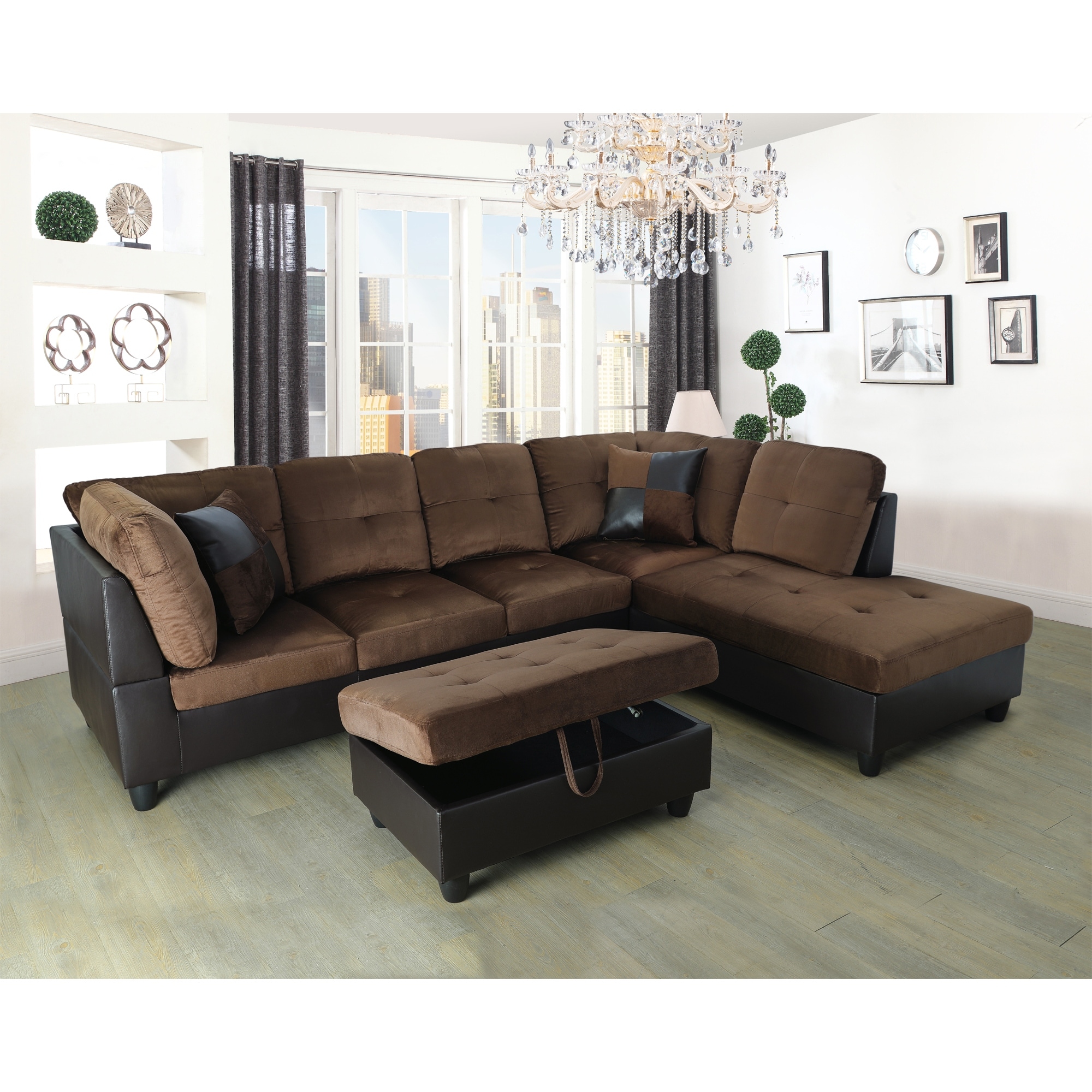 Microfiber Sectional Sofas - Bed Bath & Beyond