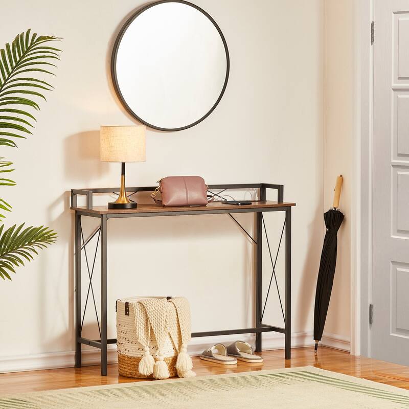 Javlergo Extra Long Console/Sofa Table with Charging Station & Power Outlet