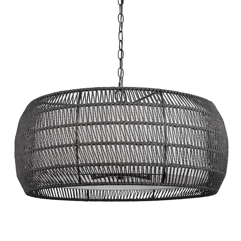 Golden Lighting 6806-6 Everly 6 Light 28" Wide Drum Chandelier