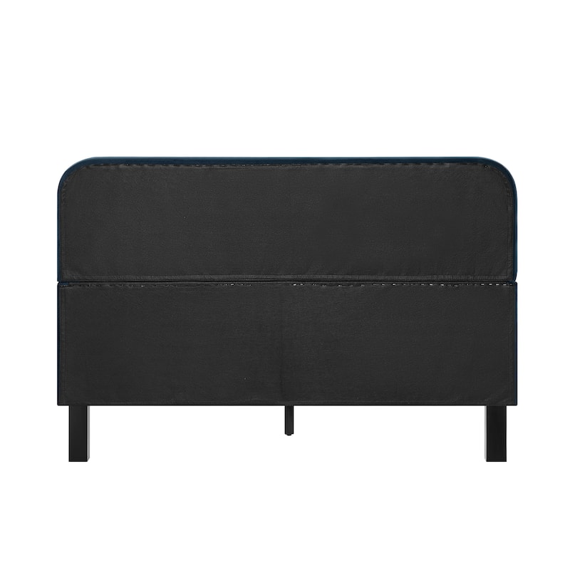 Studio Living Ashton Queen Upholstered Bed in Velvet Fabric