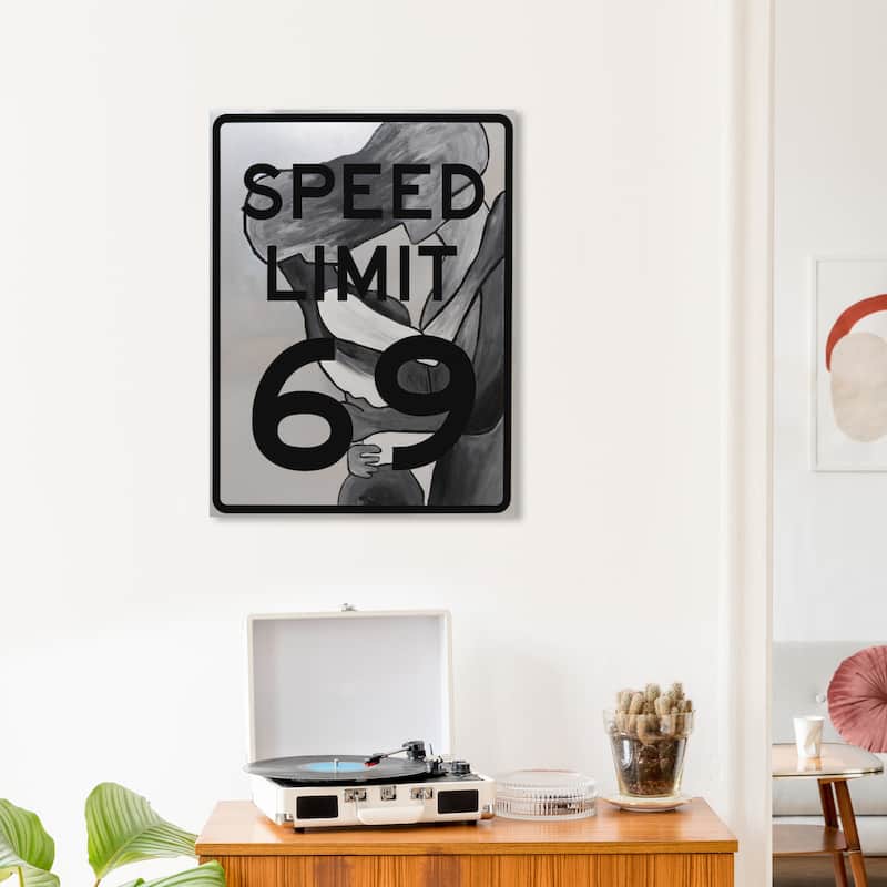 Wynwood Studio JJ Hammond - Speed Limit 69 II Modern & Contemporary Wall Art Canvas Print - 20 x 24