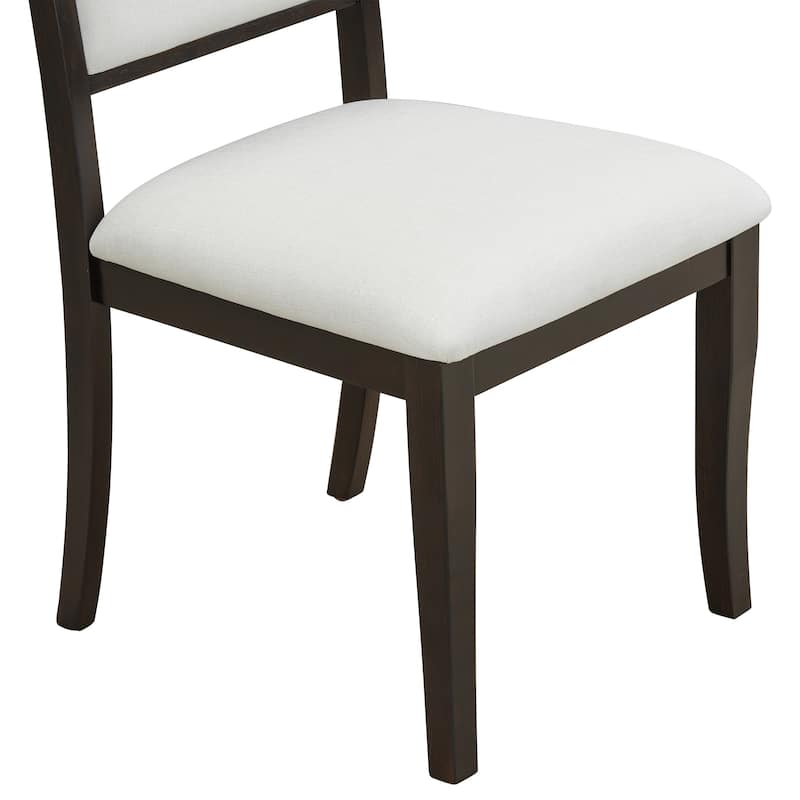 Roomfitters 5-Piece Extendable Round Dining Table Set, Farmhouse Kitchen Table with 16" Leaf and 4 Chairs