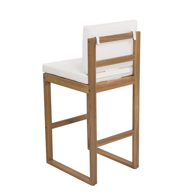 Christopher Knight Home Cole Outdoor Acacia Wood Barstool (set of 2)
