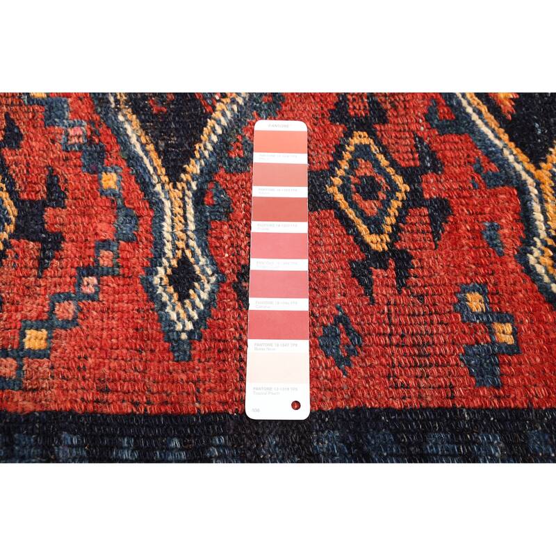 ECARPETGALLERY Hand-knotted Melis Vintage Red Wool Rug - 4'3 x 6'8