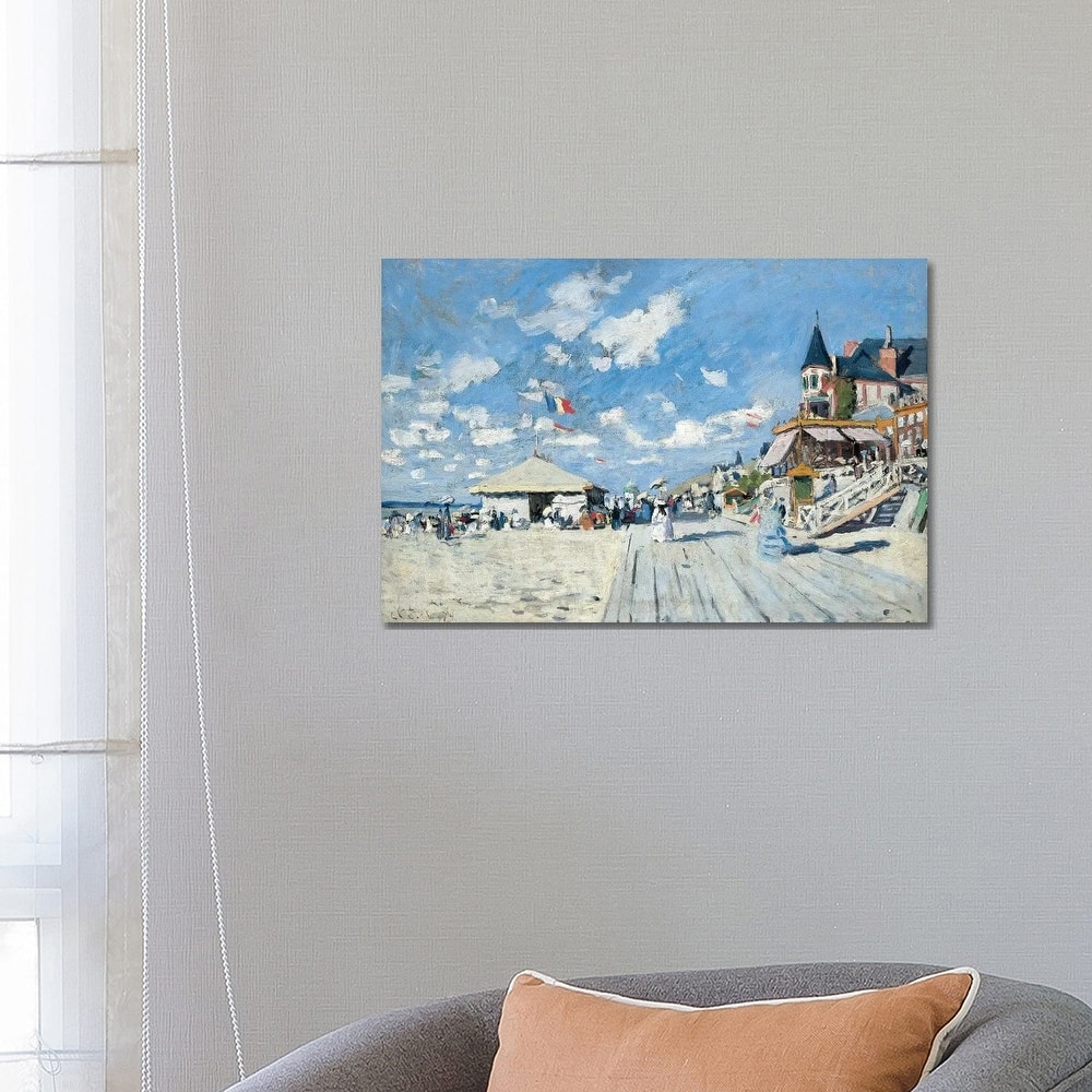 iCanvas "On the Beach at Trouville, 1870 " by Claude Monet Canvas Print