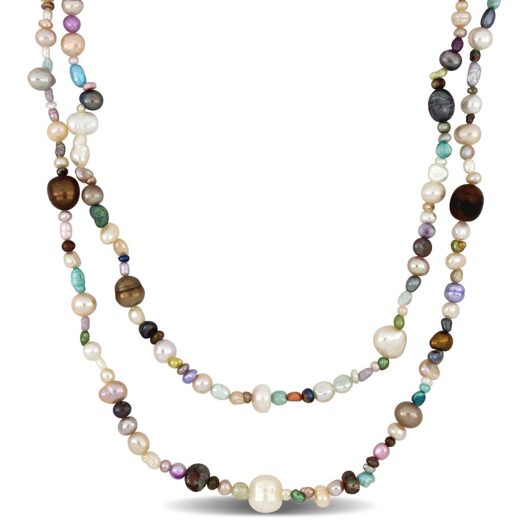 Miadora 4-8mm Multi-Color Cultured Freshwater Pearl Endless Necklace