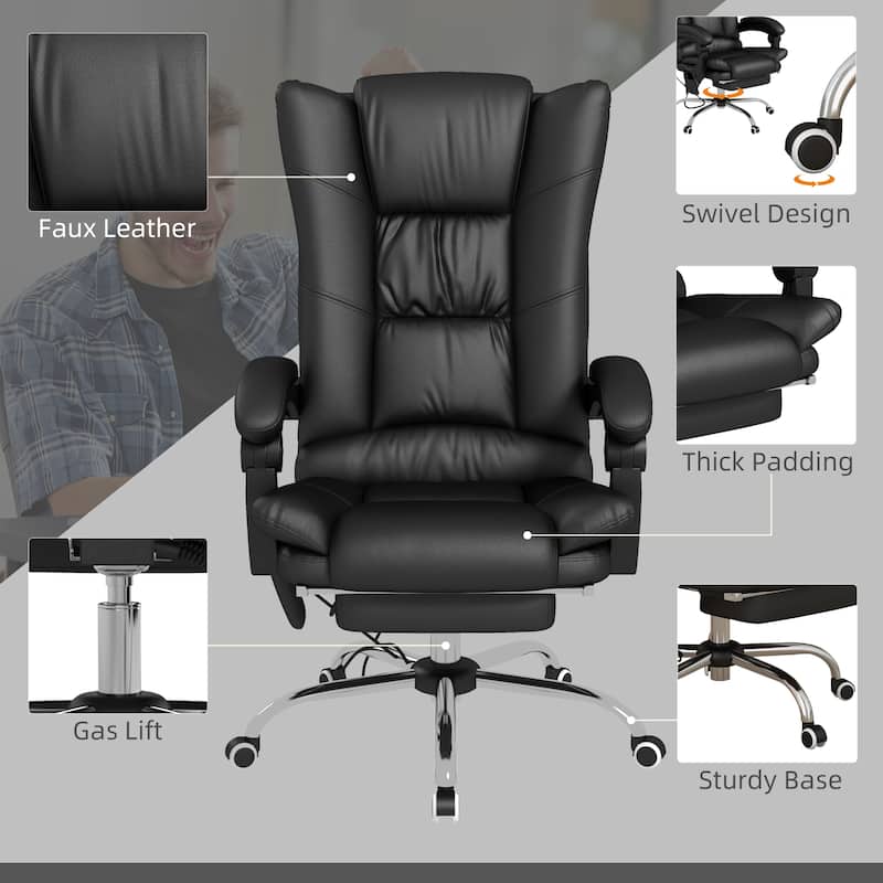Vinsetto Vibration Massage Office Chair With Heat