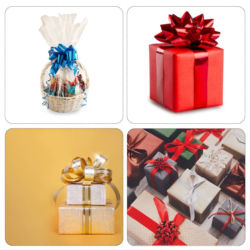 5pcs Large Big Pull Bow Gift Wrapping Bows Ribbon for Christmas