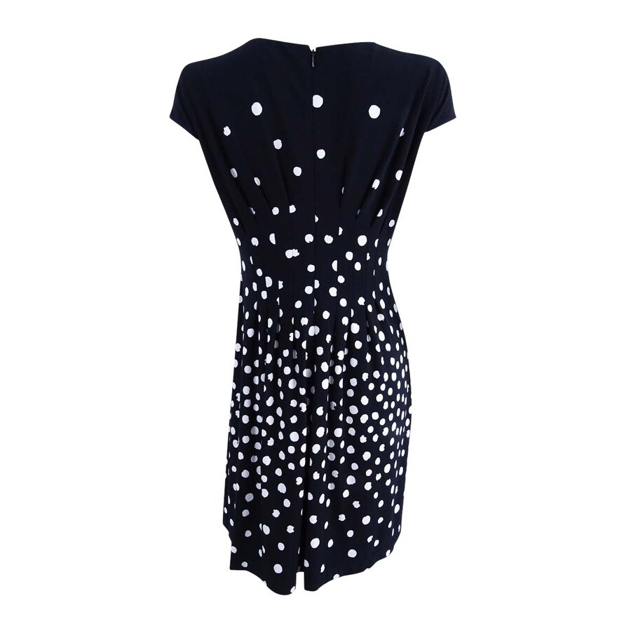 tahari black and white dress