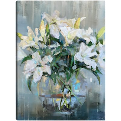 Oriental Lilies By Studio Arts Canvas Art Print