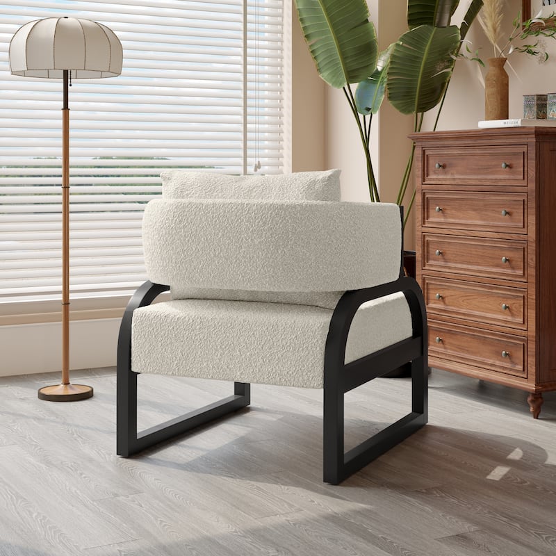 Corvus Danzig Teddy Fabric 1-Piece Accent Chair
