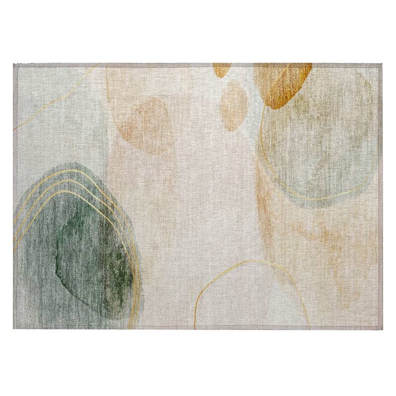 Belu Artistic Abstract Weather Resistant Timeless Fusion Outdoor Rug
