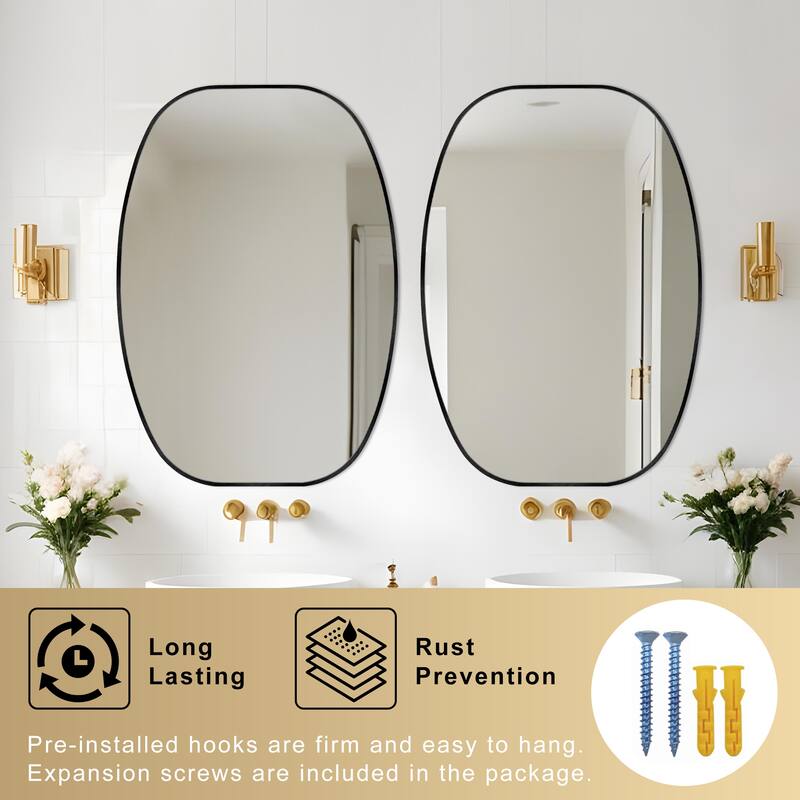 Oval Wall Mirror Bathroom Mirror for Over Sink