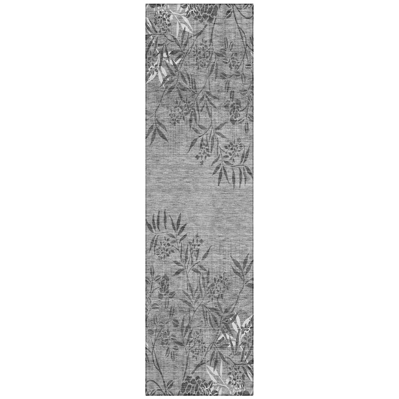 Machine Washable Indoor/ Outdoor Chantille Modern Garden Rug