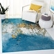 preview thumbnail 2 of 41, SAFAVIEH Glacier Stephaine Modern Abstract Rug 10'6" x 14' - Blue/Gold