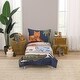 preview thumbnail 1 of 3, Carter's Jungle Navy, Tan, Blue, and Orange Oh Snap, It's Bedtime 4 Piece Toddler Bed Set