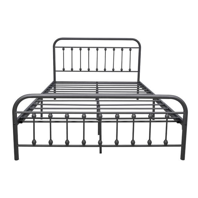 Alazyhome Simple Vintage Metal Platform Bed Frame, Easy-Assembly