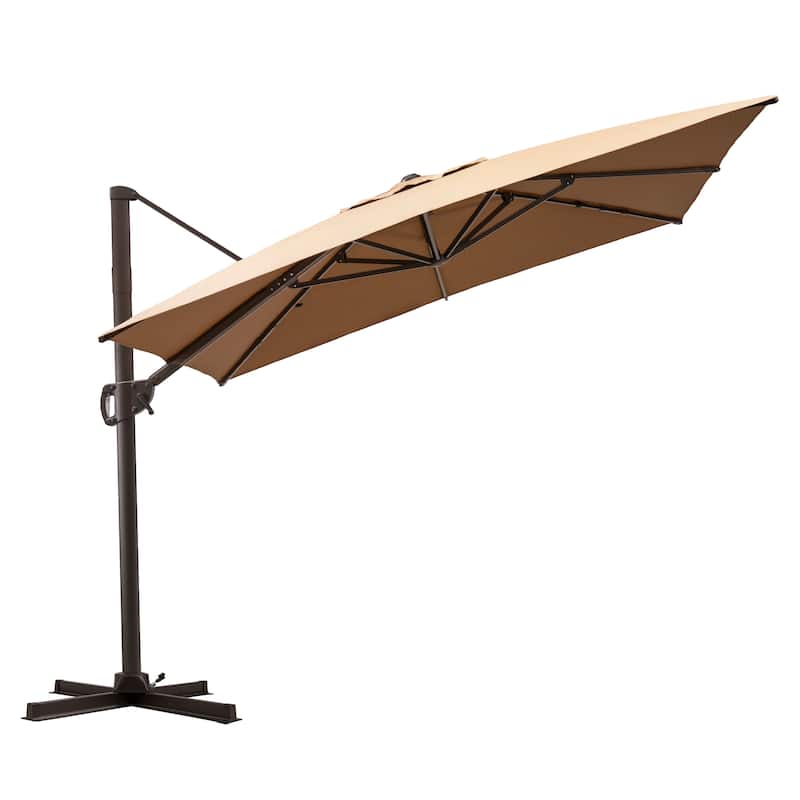 Crestlive Products 11 x 9 FT Outdoor Patio Offset Cantilever Umbrella