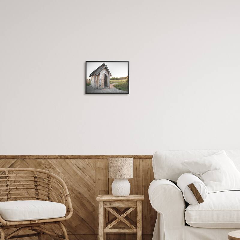 Stupell Cabin at Sunset Framed Giclee Art Design by Donnie Quillen