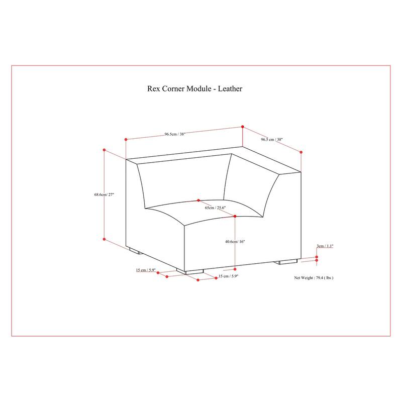 WYNDENHALL Biggs Corner Sofa Module