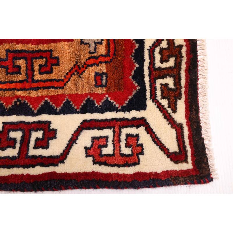 ECARPETGALLERY Hand-knotted Melis Vintage Red Wool Rug - 6'4 x 7'4