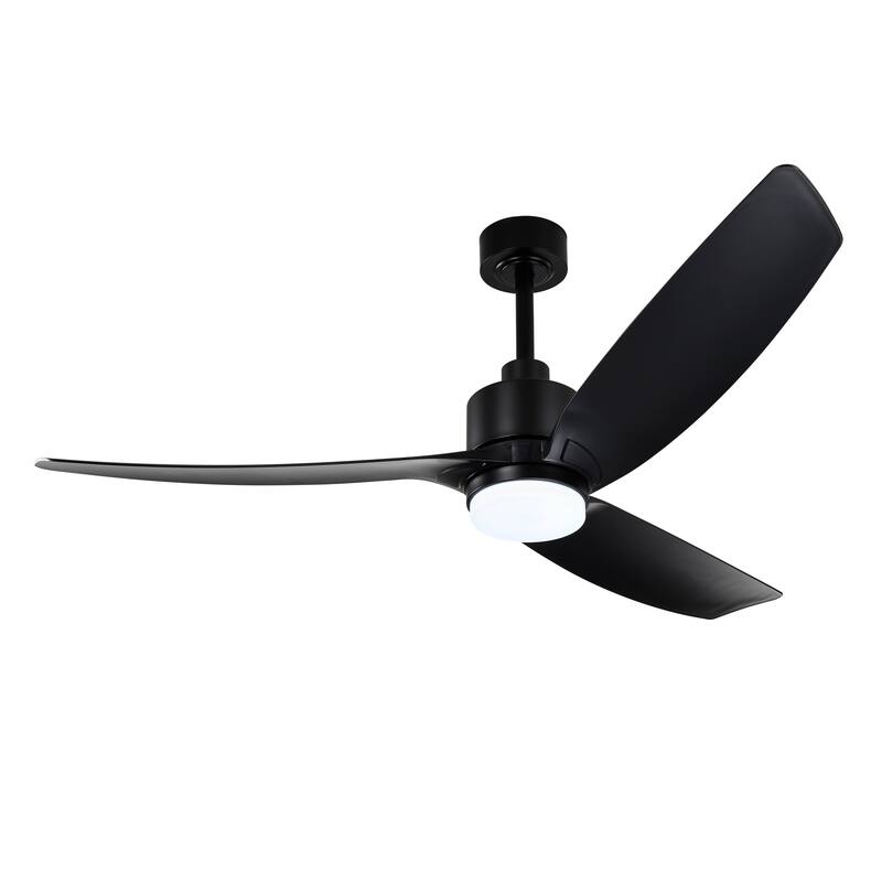 Genson SMART Black 3-Blade LED Lighted Ceiling Fan with Remote