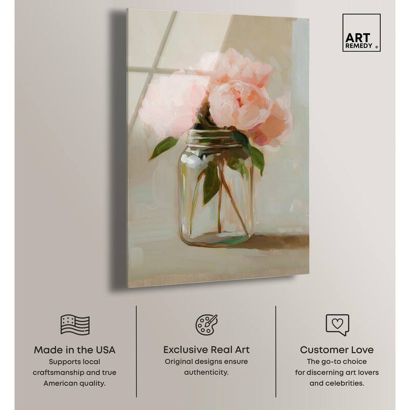 Jar of Petals Acrylic by Art Remedy, Ready to Hang