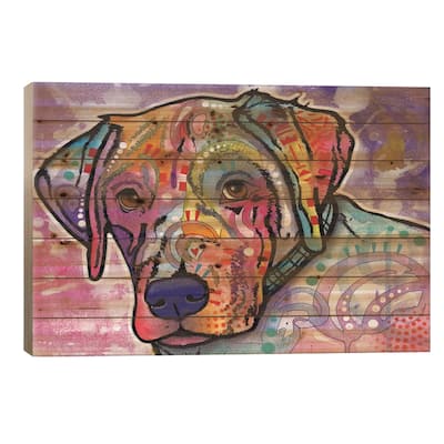 Petunia Print On Wood by Dean Russo - Multi-Color
