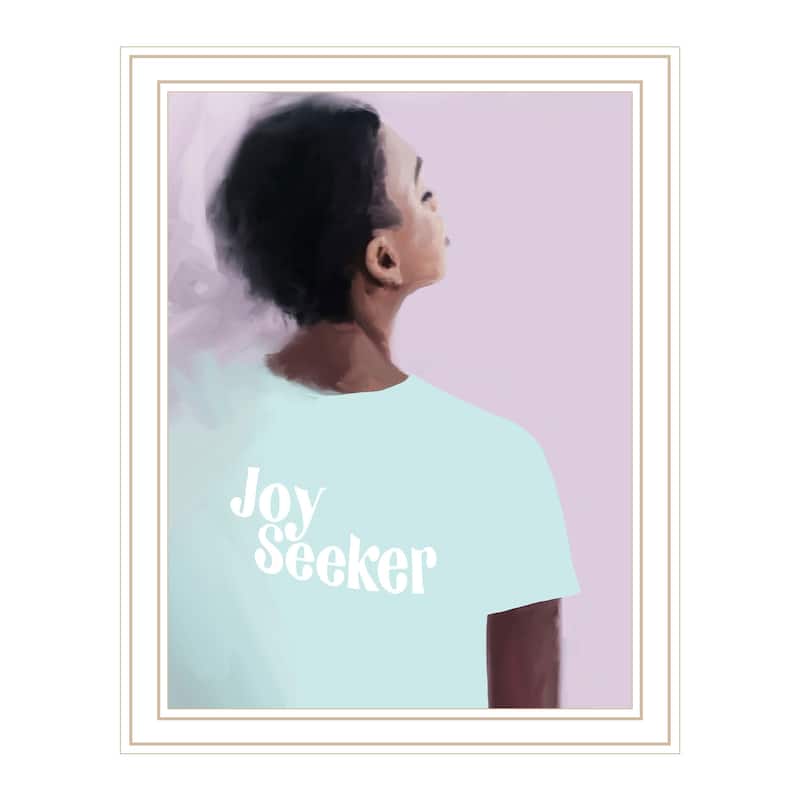 TrendyDecor4U "Joy Seeker - Look for the Good" Framed Print Wall Art - White