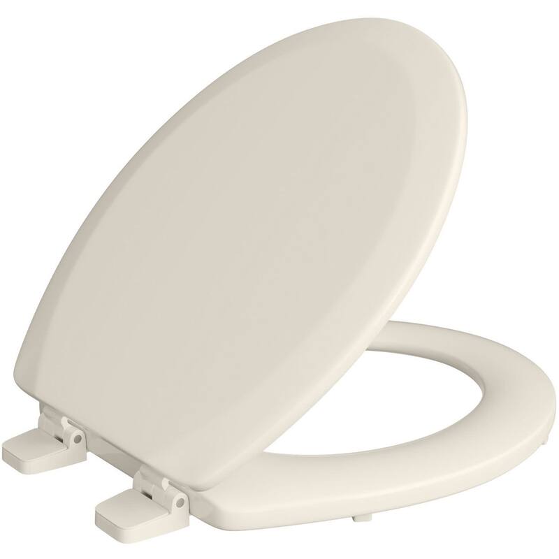 Jones Stephens C013WD02 Round Wood Toilet Seat - Biscuit