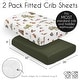 preview thumbnail 6 of 4, Sweet Jojo Designs Woodland Forest Animals Boy Girl Gender Neutral 2 Pack Fitted Crib Sheets Solid Dark Green and Animal Friends