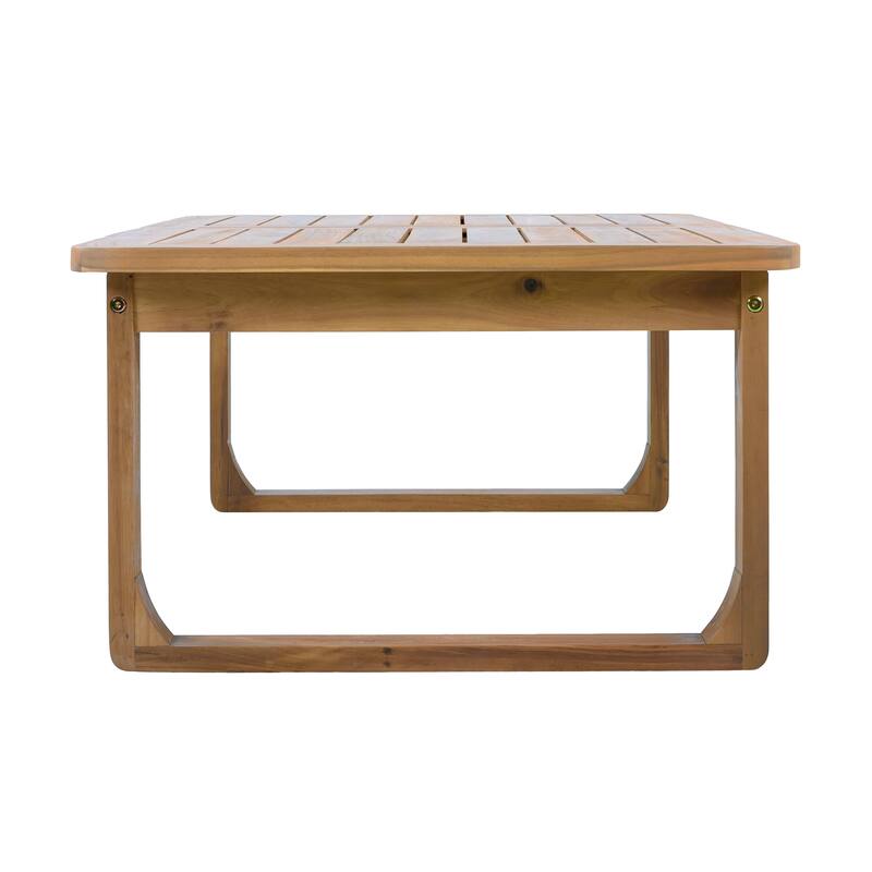 Christopher Knight Home Isolde Acacia Wood Patio Coffee Table with Curved Leg