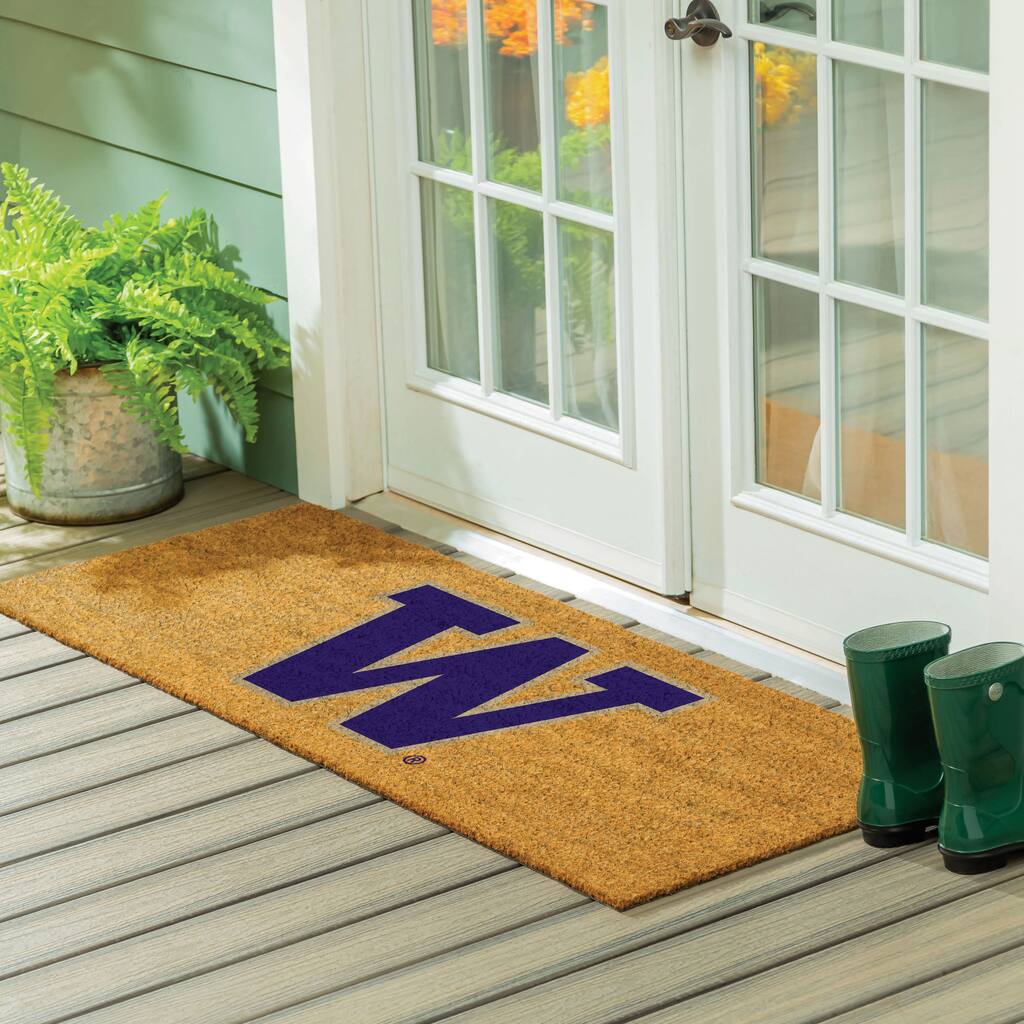 University of Washington Full Color Indoor/Outdoor Coir Mat
