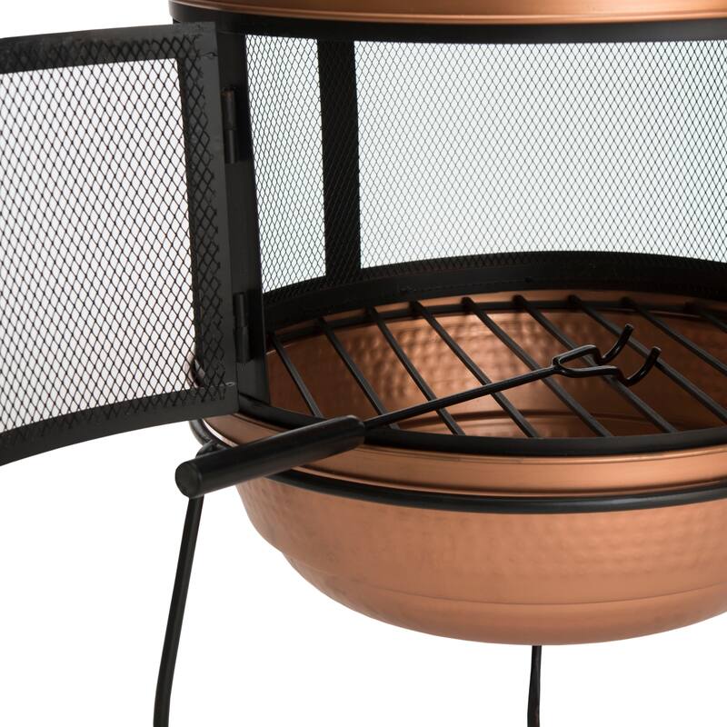SAFAVIEH Elgin Copper/ Black Chiminea - 18" x 18" x 40" - 18Wx18Dx40H