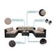 preview thumbnail 16 of 15, Outdoor Rattan Wicker 8-piece Patio Furniture Sectional Sofa Set - 8-Pieces Sets