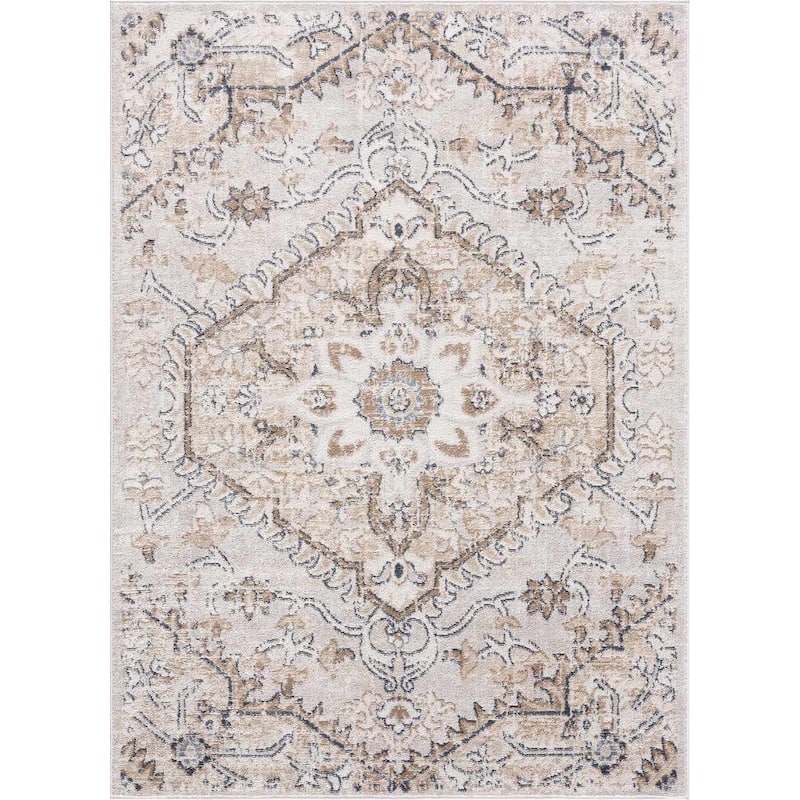 Hauteloom Leonora Hallway, Kitchen Runner Rug - Pale Pink, Plum, Peach - 2'7" x 10'