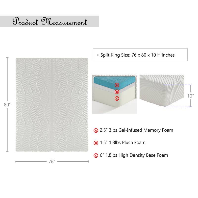 Nightheron 10-Inch Gel-Infused Memory Foam Mattress