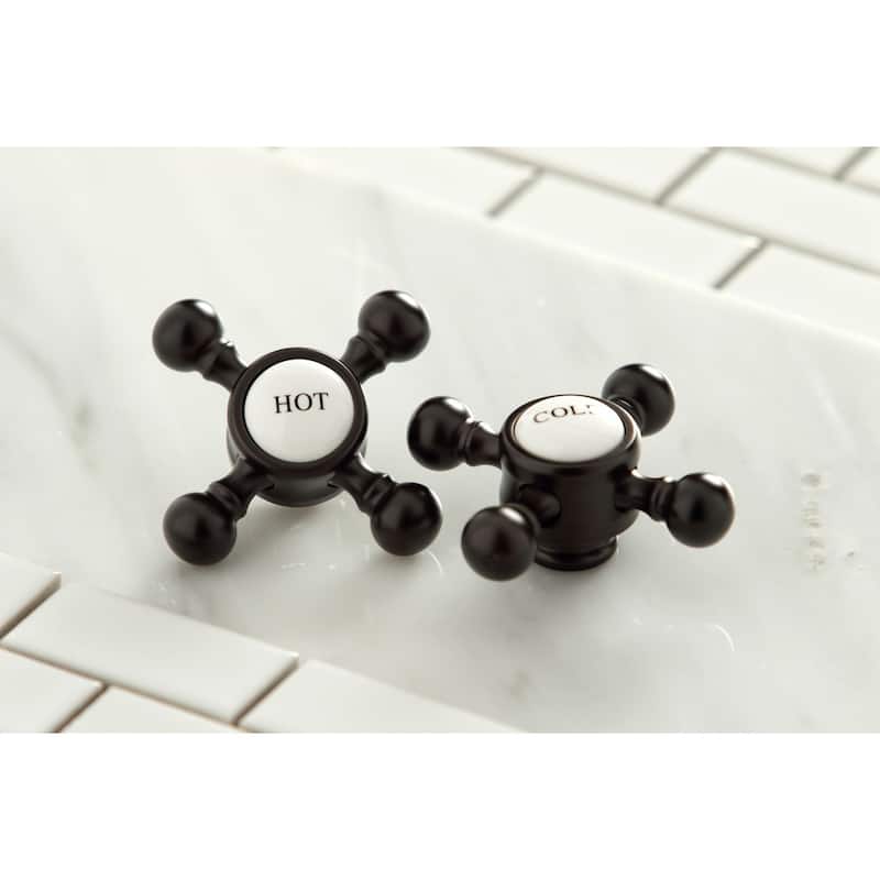 English Country Two-Handle 3-Hole Deck Mount 4 in. Centerset Bathroom Faucet