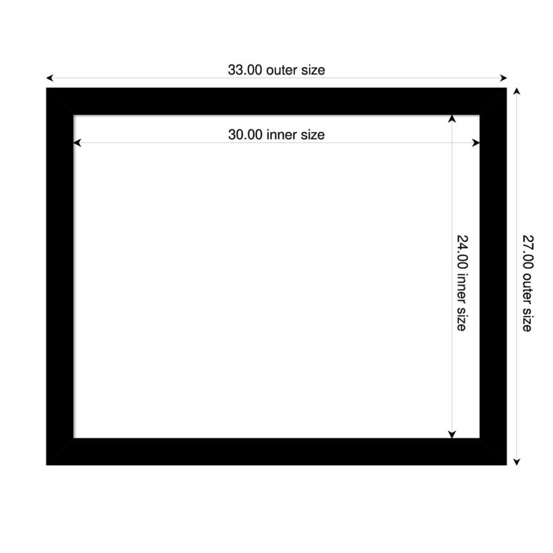 Amanti Art Brushed Black Framed Dry Erase Magnetic Board - 33 x 27 in - Brushed Black