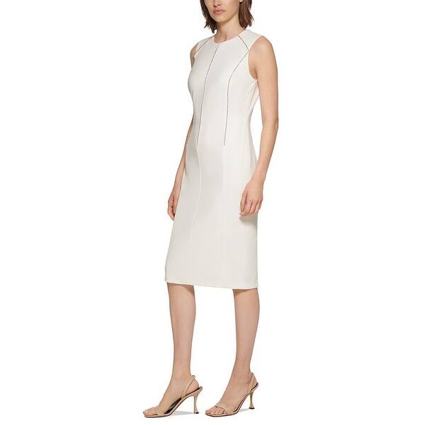 Calvin Klein Women's Embellished Sheath Dress White Size 6 - Bed Bath &  Beyond - 40578408