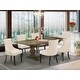 preview thumbnail 24 of 35, Dining Set Included Rectangular Table and Parson Chairs - Distressed Jacobean Finish (Finish & Pieces Option) LAFR7-71-02