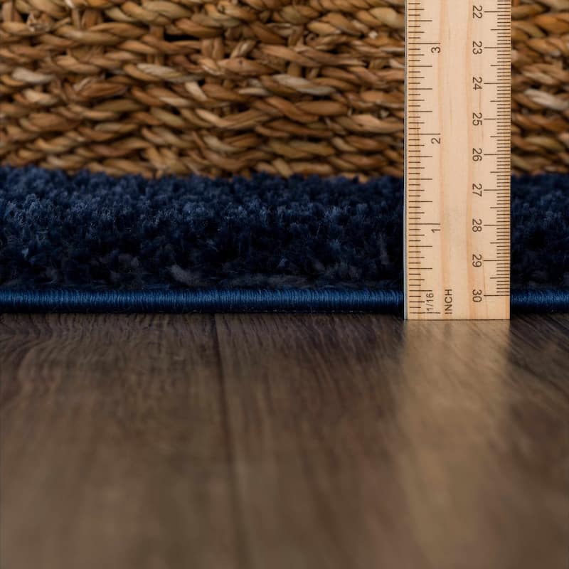 Hauteloom Heavenly Solid Shag Shaggy High Pile Area Rug