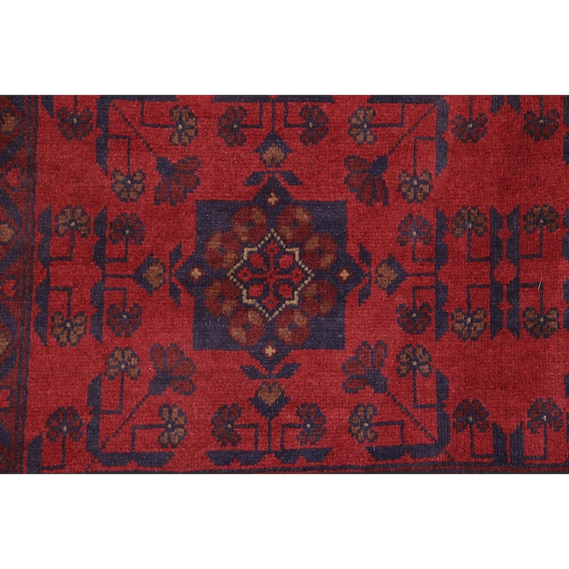 Tribal Biljik Khal Mohammadi Miles Red/Blue Rug - 5'8'' x 7'6''