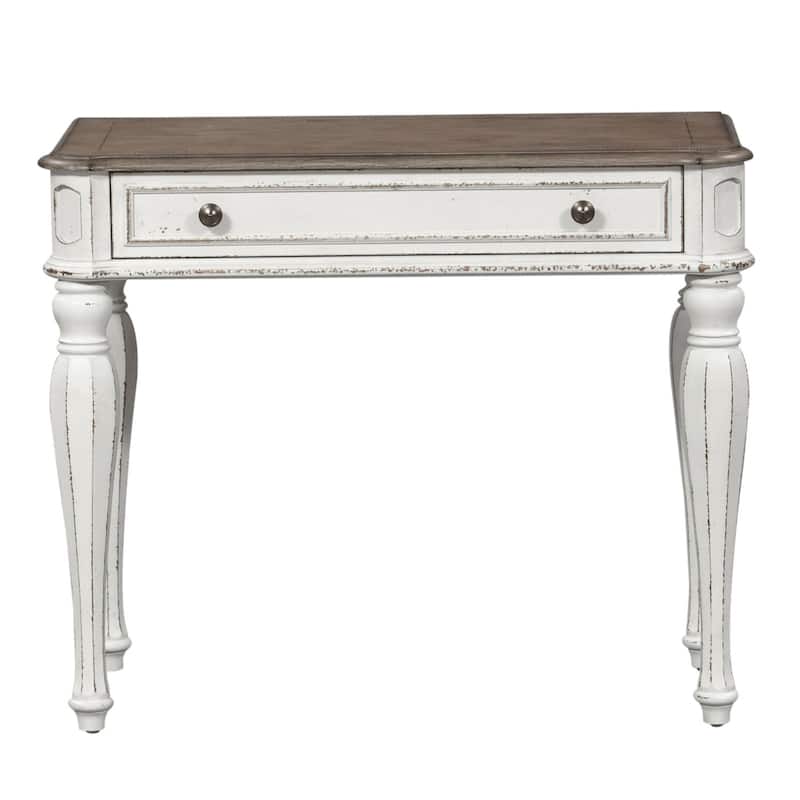 Magnolia Manor Antique White Accent Vanity Desk/NS - Width 36" x Depth 18" x Height 30"