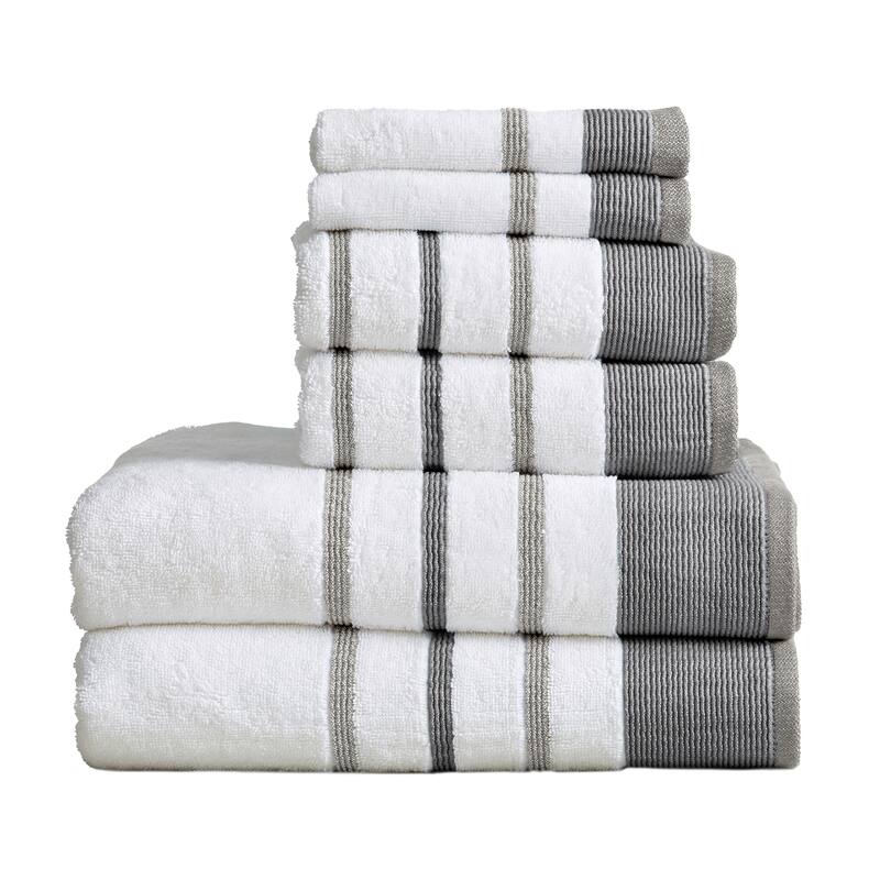 Luxurious Cotton Decorative Stripe Towel Set