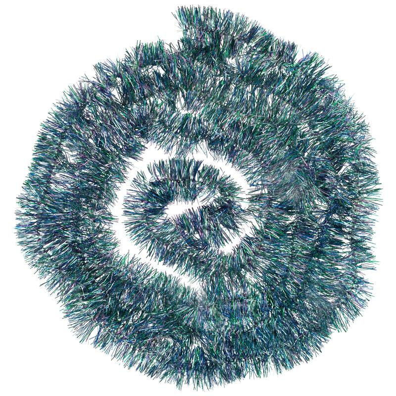 Shiny Tinsel Two-Tone Christmas Garland - 18' x 3" - Blue