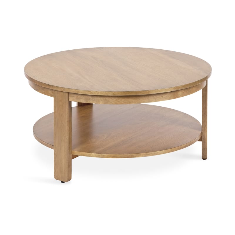 Kate and Laurel Foxford Round Wood Coffee Table - 34x34x17 - Natural
